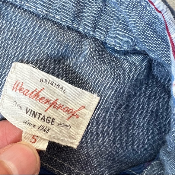 2 Size 5 T Boys Shirts Long Sleeve Toddlers Blue Cherokee Weatherproof Vintage - Picture 4 of 6